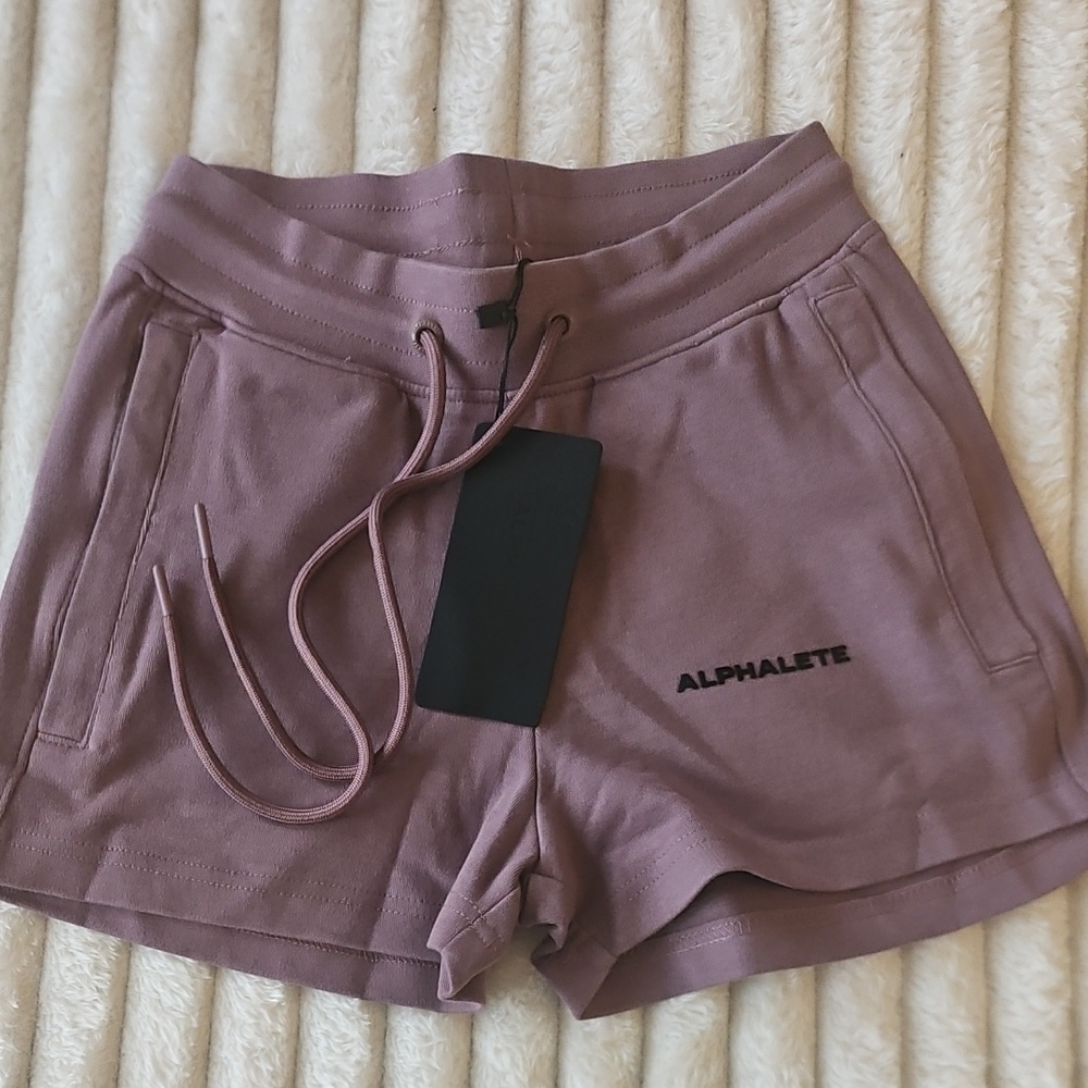 NWT Alphalete Essential Core  Women's Purple Shorts